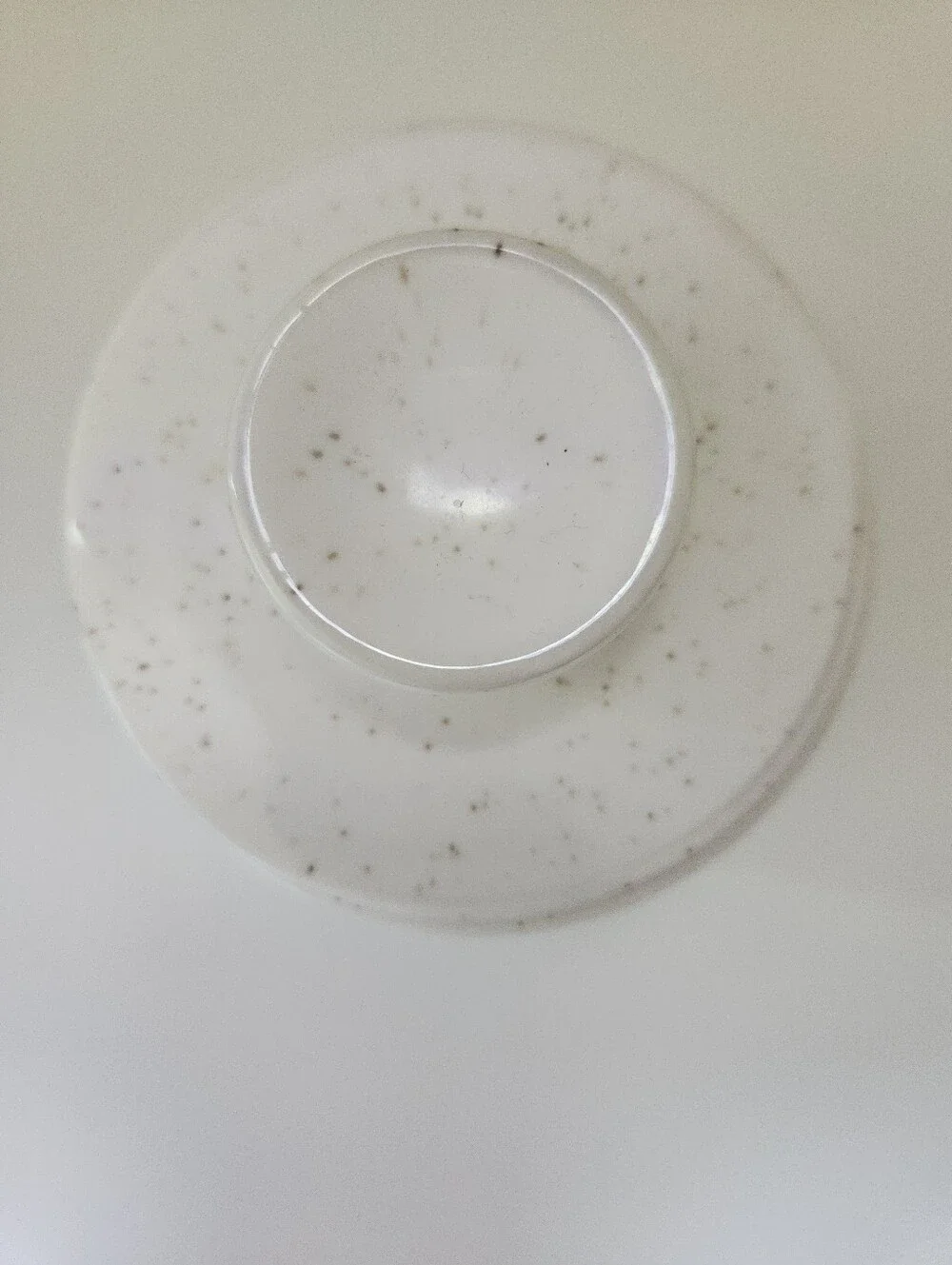 White Speckled Ceramic BUTTER Crock Farmhouse Kitchen Decor